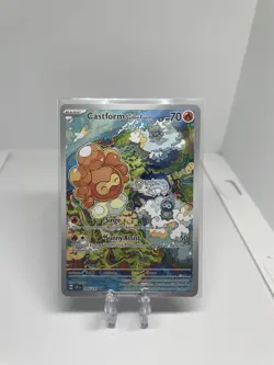 Pokemon TCG Castform Sunny Form 195/191 Illustration Rare Surging Sparks Holo - Image 1
