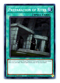 Preparation of Rites - RA02-EN056 - Super Rare - 1st Edition Yugioh - Image 1