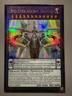 YUGIOH ODD-EYES ARCRAY DRAGON ASIA ENGLISH EDITION AGOV-AE030 ULTIMATE RARE - Image 1