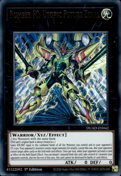 Number F0: Utopic Future Zexal - Ultra Rare 1st Edition DUAD-EN042 - NM - YuGiOh - Image 1