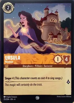 25/204 URSULA VANESSA URSULAS RETURN COMMON DISNEY LORCANA CARD - Image 1