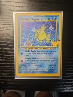 Pokemon TCG Shining Magikarp Card 25th Anniversary Edition 66/64 Celebrations - Image 1