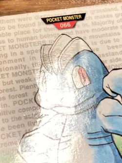 Pokemon Carddass Card Machop No.66 Bandai Pocket Monsters Green ver. 1996 - Image 5