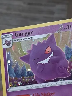 Pokemon TCG Gengar SWSH052 LP/NM Black Star Promo Card SWIRL 🔥 Galaxy Holo 🔥 - Image 3