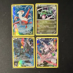 Pokemon TCG 4 Holo Cards Lot BW Black Star Latias Rayquaza Zekrom Palkia English - Image 1