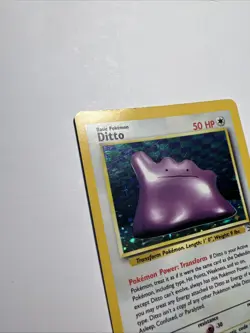 Ditto Holo Rare Vintage 3/62 Fossil Hypno Pokemon Card - Image 5