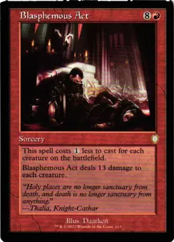 Blasphemous Act (Retro Frame) R Commander: The Brothers' War 113 NM - Image 1
