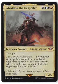 Abaddon the Despoiler 171 MTG 40K NM Foil - Image 1