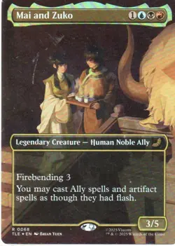 MTG: Avatar: Eternal-Legal: Foil Borderless Mai and Zuko: LP Condition - Image 1