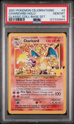 Charizard Holo 4 Celebrations Classic Collection Pokemon PSA 10 - Image 1