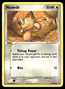 MEOWTH - 77/113 Common Delta Species Pokemon LP - Image 1