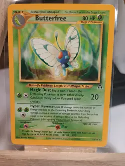 Pokemon Card Butterfree Rare Neo Discovery 19/75 - Image 1