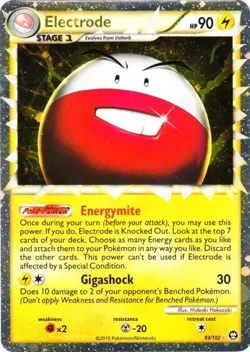 1x Electrode Prime - 93/102 - Super Rare Holo Lightly Played Pokemon HGSS - Triu - Image 1