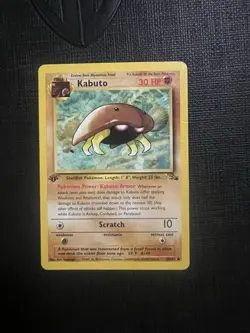 Pokemon TCG Kabuto Fossil 50/62 Regular 1st Edition - Image 1
