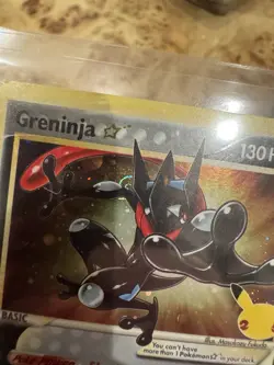 Pokemon Celebrations Greninja Gold Star SWSH144 with Swirl 🌀 Rare Behind Head - Image 4