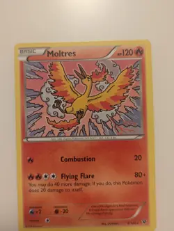 Pokemon Moltres 9/124 Fates Collide Regular Rare Basic HP120 English - Image 1