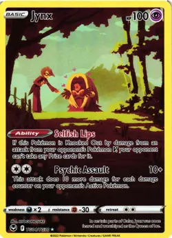 Pokemon TCG Jynx TG04/TG30 SWSH Silver Tempest Trainer Gallery Ultra Rare NM - Image 1