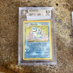 1999 Pokemon Base Set Unlimited Blastoise Holo R #2 Beckett 8.5 - Image 1