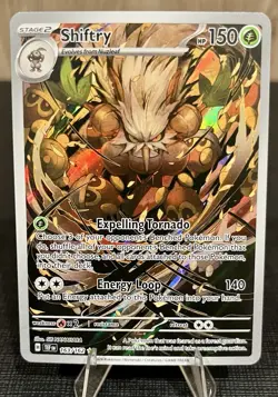 Pokemon TCG Shiftry 163/162 Temporal Forces Full Art IR Holo NM - Image 1