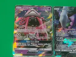 Pokemon NM Alternate Full Art GX's Lot Of 4 Mewtwo, Darkrai, Keldeo, Tapu Lele - Image 2