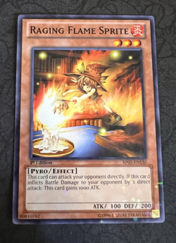 Yu-Gi-Oh! TCG Battle Pack Star Foil 1st Ed. Raging Flame Sprite BP01-EN136 - Image 1