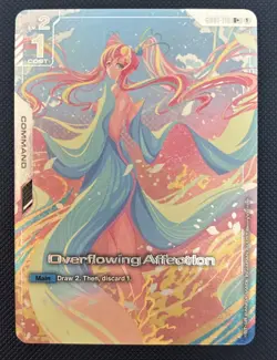 Overflowing Affection U+ GD01-118 GUNDAM TCG CARD GAME Holo Foil English NewType - Image 1