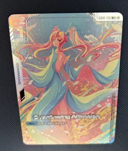 Overflowing Affection U+ GD01-118 GUNDAM TCG CARD GAME Holo Foil English NewType - Image 3