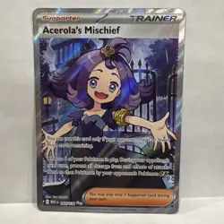 Acerola’s Mischief 165/132 ULTRA RARE HOLO Mega Evolution Me01 Pokemon FULL ART - Image 1