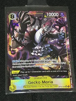 Gecko Moria - OP14-104 (Alternate Art) The Azure Sea's Seven Foil English NM - Image 1