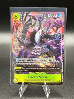 Gecko Moria - OP14-104 (Alternate Art) The Azure Sea's Seven Foil English NM - Image 1