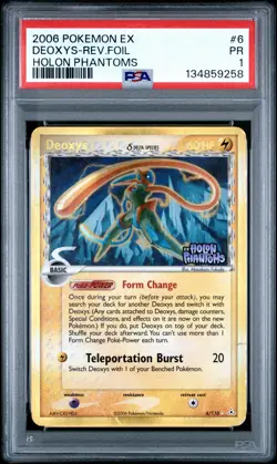 PSA 1 Deoxys EX Holon Phantoms Reverse Holo Foil #6 Stamped 2006 Pokemon PR - Image 1