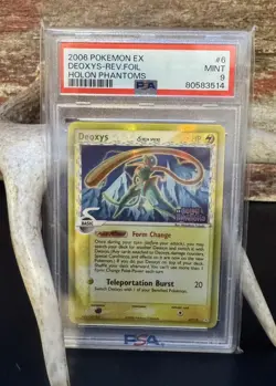 2006 POKEMON EX HOLON PHANTOMS #6 DEOXYS-REVERSE FOIL PSA 9 - Image 1