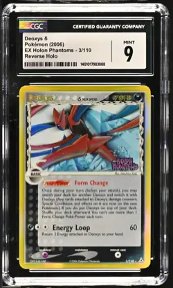 2006 POKEMON EX HOLON PHANTOMS #3 DEOXYS - REVERSE HOLO CGC 9 - Image 1