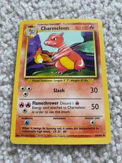 Charmeleon 24/102 Base Set Unlimited Vintage 1999 Pokemon WOTC Card NM NEAR MINT - Image 1