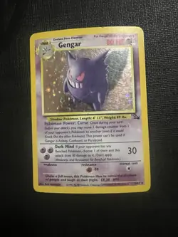 Pokemon TCG Gengar Fossil Holo Card 5/62 Unlimited Rare - Image 1