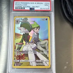 Pokemon 2019 Gallade Cosmic Eclipse Full Art Secret Rare Card 244/236 - Image 1
