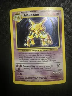 Pokemon Alakazam Holo Rare TCG Card 1/102 Base Set - Image 1