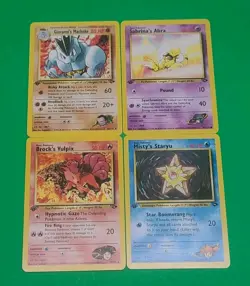 Pokemon Vintage 1st Edition GYM Challenge Cards Lot Of 4 NM-MINT Misty's Brock's - Image 1