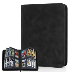 Top Loader Card Binder with Sleeves 4 Pocket Holds 112 Top Loaders Storage, T... - Image 1