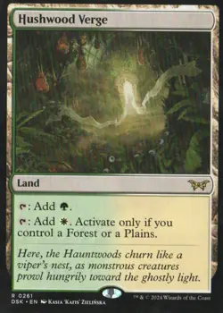 MTG DUSKMOURN HOUSE OF HORROR HUSHWOOD VERGE RARE - Image 1