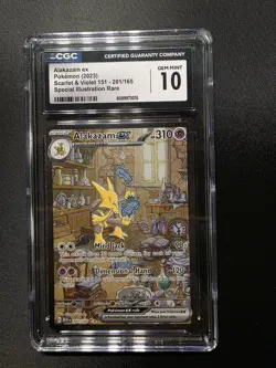CGC 10 Alakazam ex SIR 201/165 Special Illustration Rare 151 Pokemon - Image 1