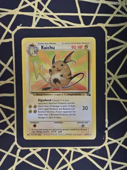 🔥 Raichu 29/62 🔥 Original Non Holo Rare Fossil Set Pokemon Card WOTC TCG 1999 - Image 2