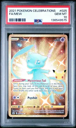 Pokemon TCG: Mew Celebrations 025/025 Full Art English PSA 10 GEM MINT - Image 1
