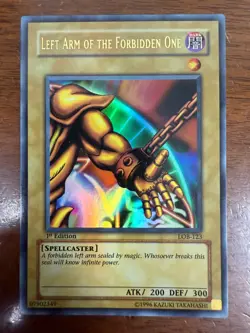 Yugioh Left Arm of the Forbidden One LOB-123 1st Ultra Rare Asian English NM - Image 1