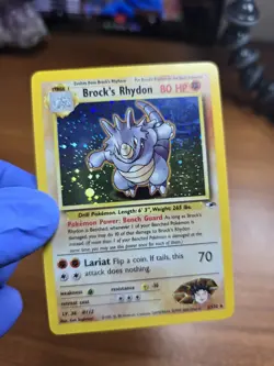 Brock's Rhydon 2/132 Gym Heroes Holo Unlimited Rare Pokemon TCG LP - Image 1