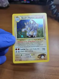 Brock's Rhydon 2/132 Gym Heroes Holo Unlimited Rare Pokemon TCG LP - Image 3