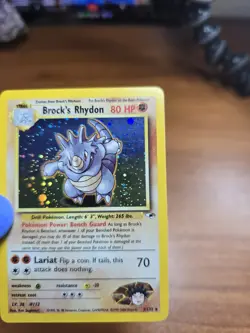 Brock's Rhydon 2/132 Gym Heroes Holo Unlimited Rare Pokemon TCG LP - Image 5