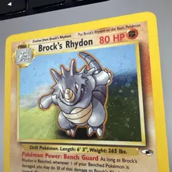 Brock's Rhydon Holo 2/132 Gym Heroes WOTC 2000 Vintage LP - Image 4