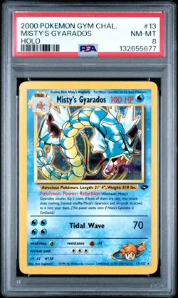 2000 POKEMON GYM CHALLENGE HOLO #13 MISTY'S GYARADOS PSA 8 - Image 1