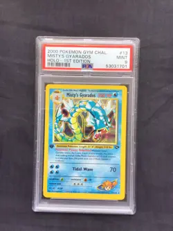 Pokemon: Gym Challenge 1st Edition Rare Holo: Misty's Gyarados 13/132 PSA 9 - Image 1